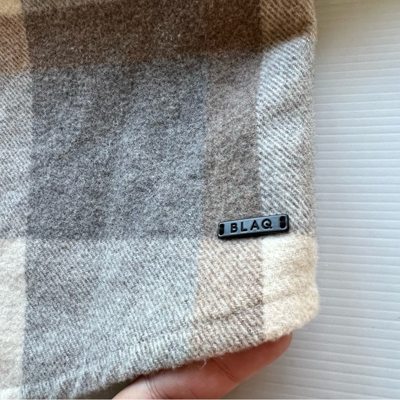 BLAQ Plaid Overshirt Jacket (Shacket) Wool Alpaca Blend Flannel Relaxed Mens XXL - Picture 7 of 11